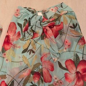 Sheer sarong-style beach cover up pants